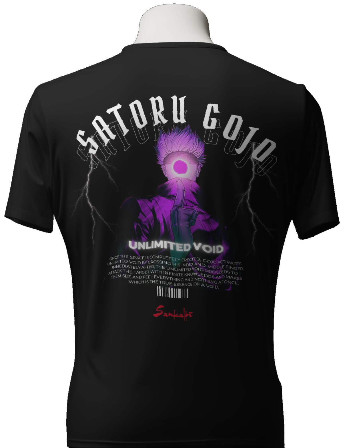 GOJO SATORU UNLIMITED VOID OVERSIZED TSHIRT